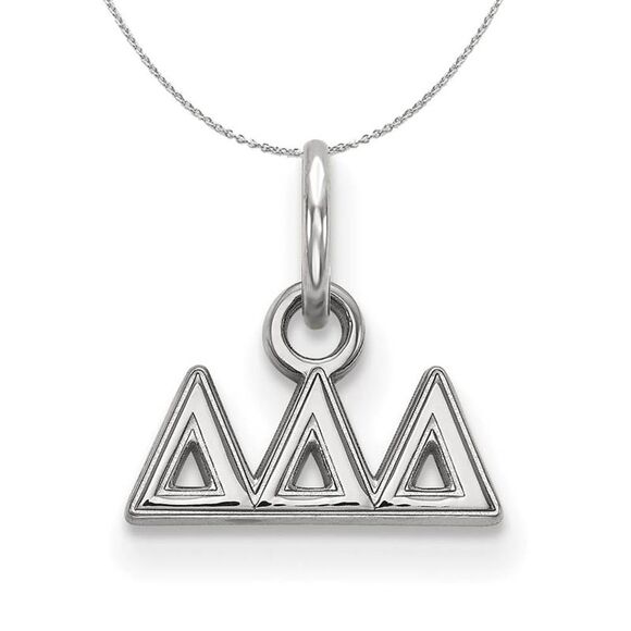 Sterling Silver Delta Delta Delta XS (Tiny) Greek Necklace - 24 Inch - Picture 1 of 8